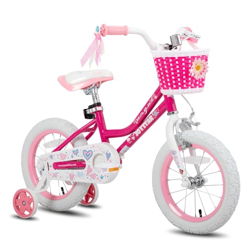 JOYSTAR Bicicleta Infantil de 16 Pulgadas para niñas de 4 a 7 años, Bicicleta para niñas con...