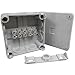 Price comparison product image 1 x Outdoor Junction Box 91mm x 47mm with Connector Blocks and Soft Knock-Outs Grey Waterproof IP66