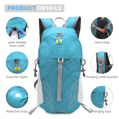 Mochila ligera plegable impermeable 20L para senderismo miniatura 4