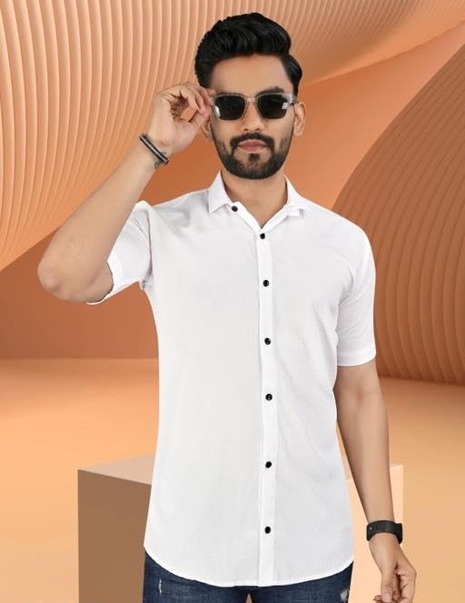 Wonder World Men Shirt 1 Pack Short Sleeve Solid Pattern Lightweight Casual Formal Top - Review, Price and Buying Guide