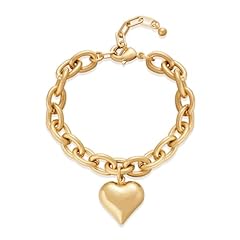 Puffy heart-matte gold