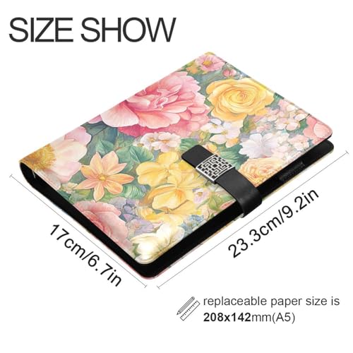 Carnet de notes à spirales cuir coloré ligné journal intime pocket 16x9 - 3