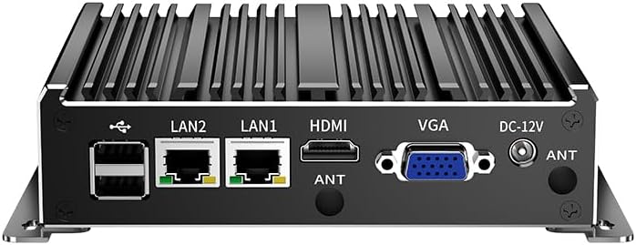 8-PCB Industrial Mini PC, Fanless Mini PC Quad Core J4125,DDR4/Dual LAN/2*COM RS232(Support RS485)/HD VGA/USB3.0,Mini Desktop Computer Support Dual Band WiFi for Home Office,NO RAM NO SSD