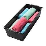 madesmart Plastic Multipurpose Storage Organizer Deep Bin with Handles, Portable Under Sink and Cabinet Storage Bin, Large, Granite