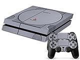 Neu & OVP Sony PS4 Playstation 4 Skin Design Foils Aufkleber Schutzfolie Set - Retro PSOne Motiv