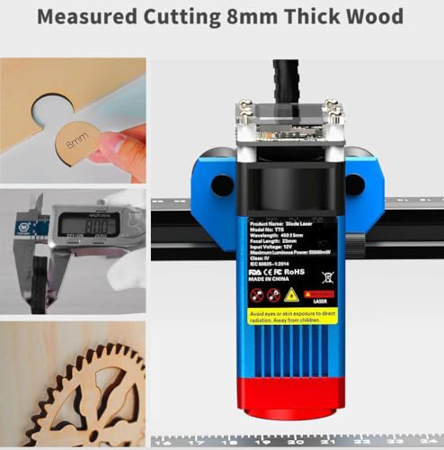 Gravador a Laser TTS-55 PRO, Máquina de Gravação a Laser de 40W Placa-mãe de 32 Bits, para Cortar Ma