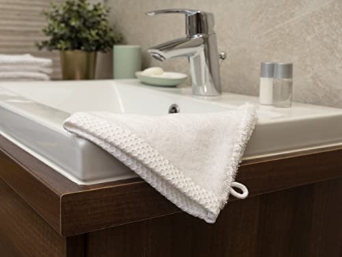 SLEEPZEN Guanti da bagno cotone biologico - Bianca...