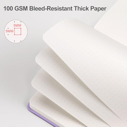 Image of EMSHOI Dotted Journal Notebook, 192 Pages, A5 Size (5.7'' x 8.3'')