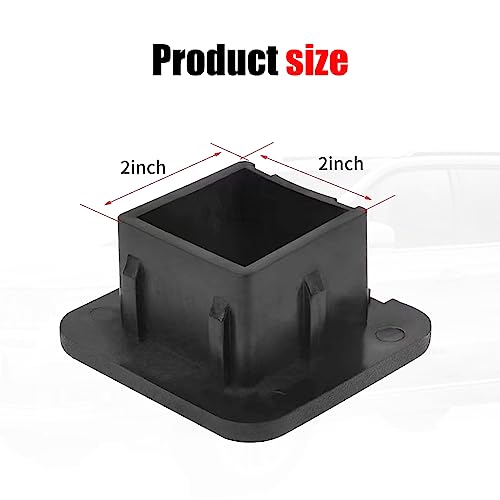 GKmow Pack-1 2\" Trailer Hitch Cover, Universal Trailer Receiver Tube Plug Cap Rubber Insert for Ford Toyota GMC Subaru Jeep Dodge Nissan Audi BMW Porsche Polaris ATV UTV (Black) - Thumbnail 2
