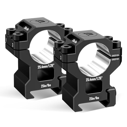 DISCOVERYOPT 1 inch Scope Rings,Precision Lapped Picatinny Scope Rings, 1 inch Picatinny Riflescope Mounts, Scope Rings 1 inch Picatinny Medium