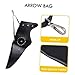 Milisten 1pc Capsule Arrows Bag Big Capacity Arrow Bag Hunting Bag Pot Inclined Shoulder Bag Hunting Equipment Archery Leather Black