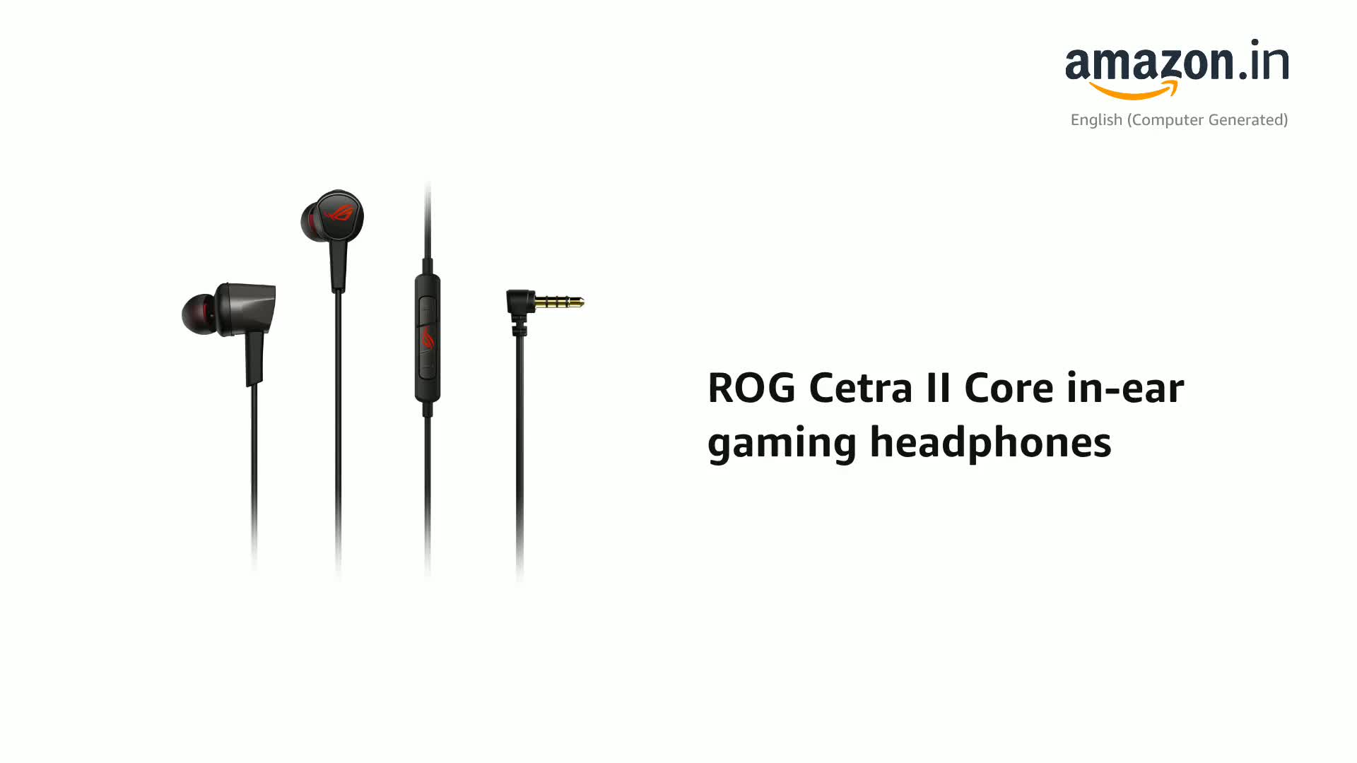 ROG Cetra II Core in-ear gaming headphones (Black) with liquid