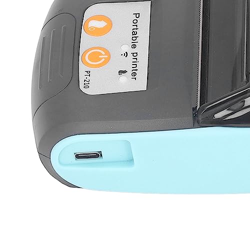 Stampante Termica per Ricevute Bluetooth, Stampante per Ricevute Bluetooth 58 Mm, Mini Stampante per Ricevute POS Wireless per Minimarket Dell'industria Dell'abbigliamento, (Con custodia)