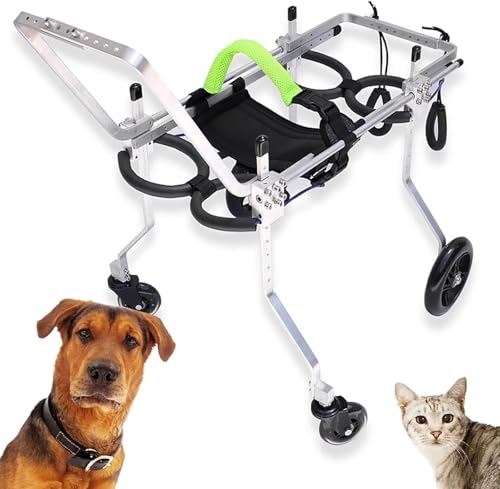 Fauteuil roulant pour chiens grands et réglable à 4 roues - 6