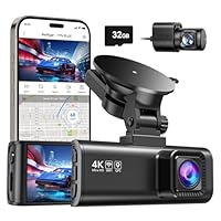 REDTIGER Dash Cam Front Rear, 4K/2.5K Full HD Dash Camera for Cars, Included 32GB Card, Built-in Wi-Fi GPS, 3.16” IPS Screen, Night Vision, 170°Wide Angle, WDR, 24H Parking Mode(F7NP)