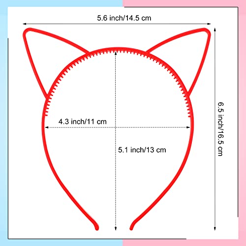 Chunyin 70 Pcs Cat Ears Headband For Kids Girls Women Plastic Headbands Multicolor Cat Ear Hair Hoops Cute Kitty Plastic Hairbands, 14 Colors #TOP1
