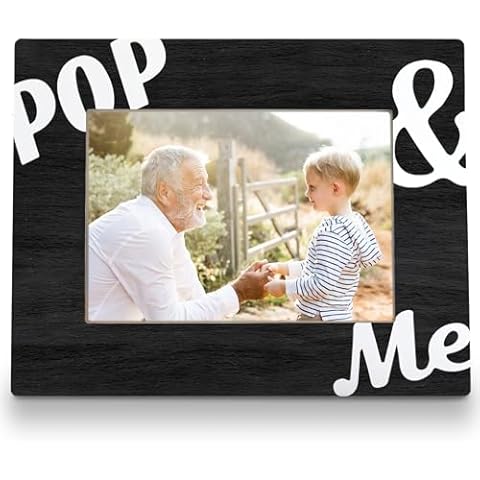 FLDAS Pop Pop Picture Frame 8x10, Grandpa Picture Frames, Grandpa and Me Picture Frame, Fathers Gifts for Pop Grandpa from Grandkids, Grandpa and Me Picture Frame, Grandpa Photo Frame 5X7 Cover