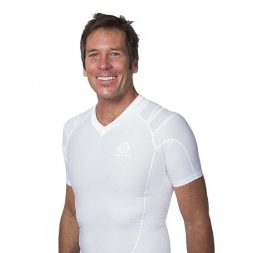 IntelliSkin Men's PostureCue V-Tee White Medium