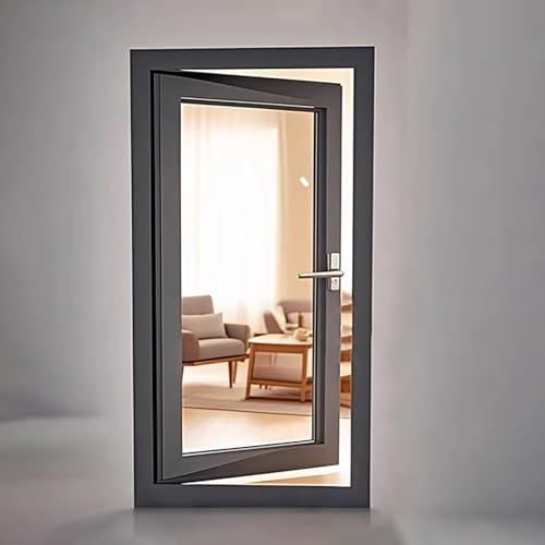 Ventana Ventana Abatible de Aluminio para Cobertizo, Ideal para Sótanos, Trasteros o Cocinas Exteriores. Ventana de Ventilación Pequeña Personalizable(32x20in/81x50cm)