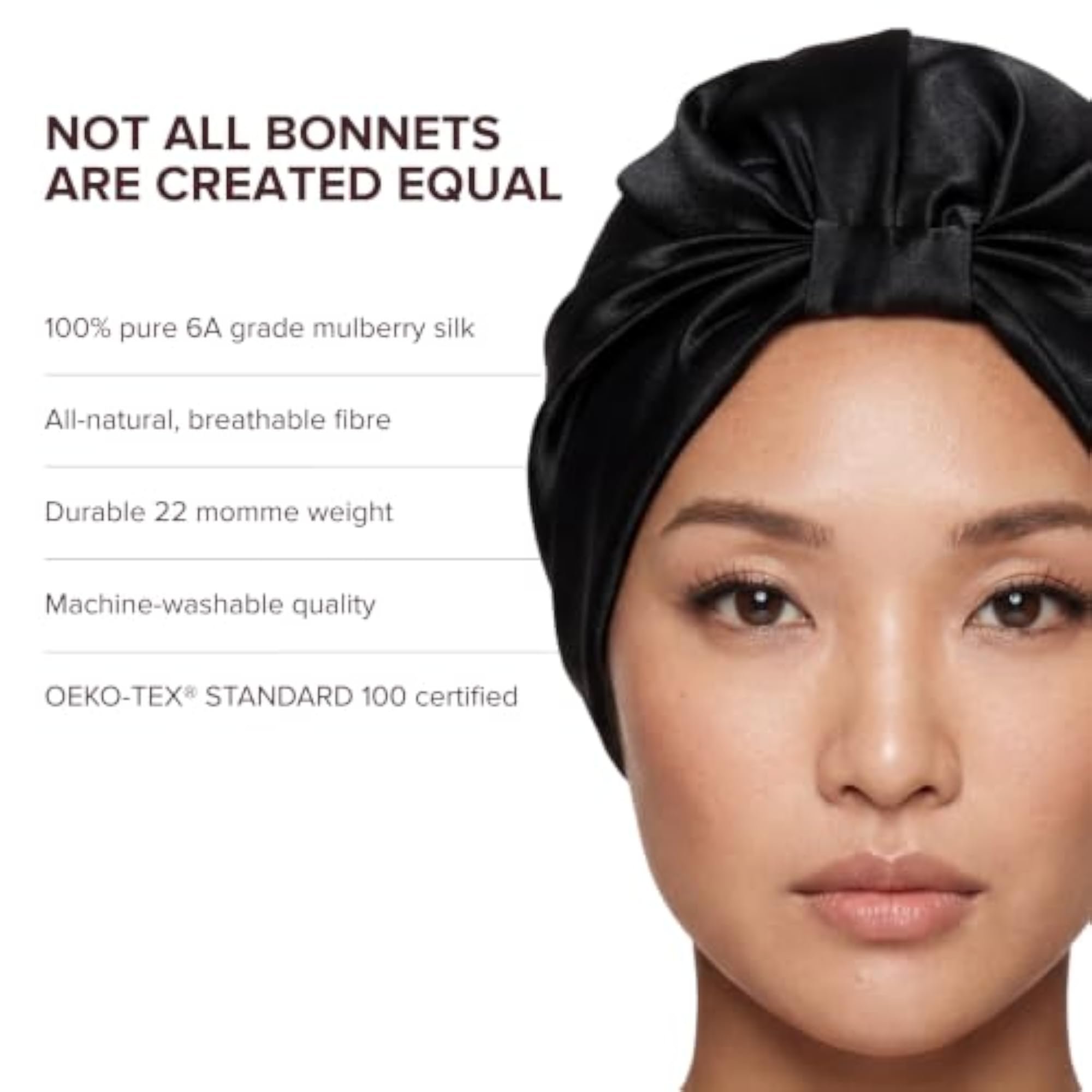 Single-Lined Silk Satin Hair Wrap Bonnet for Women