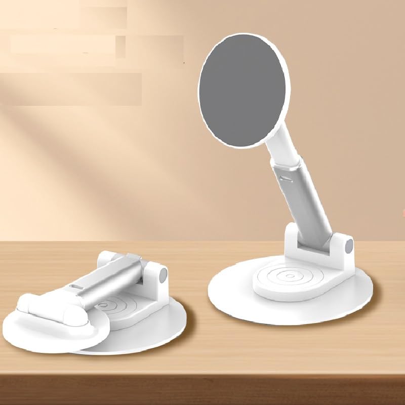 Magnetic Phone Stand for Desk, Adjustable Height and 360° Rotation MagSafe Phone Holder Compatible with iPhone 16 15 14 13 12 Series and Magnetic Cases