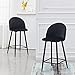 LEMROE Nero Sgabelli Da Bar per La Casa Sgabelli Cucina Moderni Design Sgabello Bar con Schienale e Poggiapiedi Sgabello Ufficio Velluto Arredo Casa