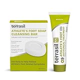 Athletes Foot & Nail Fungus Treatment Maximum Strength with Soap Bar- Kills Fungus 6x Faster Dr Recommended All Natural 100% Guaranteed with Tea Tree Oil and Clotrimazole by Terrasil