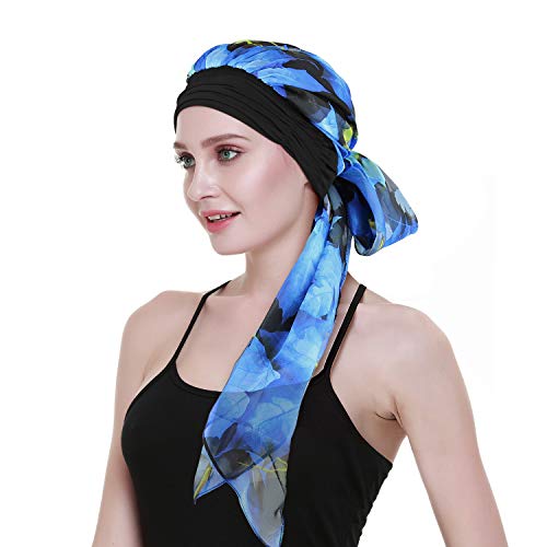 Cancer Headwear Scarves For Chemo Women Fitted Bandana Hair Loss Headwrap Cap
