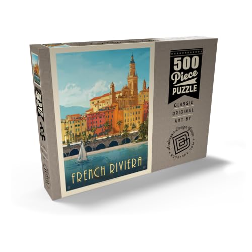 MyPuzzle France : Côte D'Azur, Affiche Vintage - Premium 500 Pièces Puzzle - Collection spéciale MyPuzzle de Anderson Design Group – vue 2