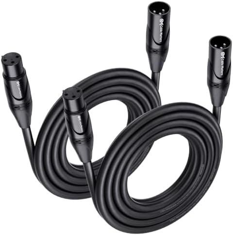 Cable Matters 2-Pack Premium XLR to XLR Cable, Microphone Cable, M-F, 3m