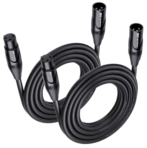 Cable Matters 2-Pack Premium XLR to XLR Cable, Microphone Cable, M-F, 10ft