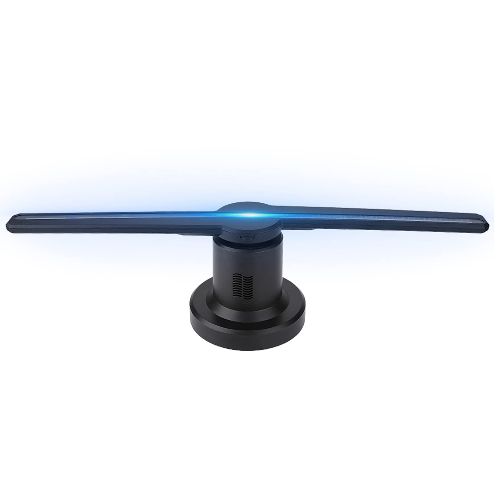 Projektor Holograficzny 3D, Projektor Wentylatorowy LED z Hologramem 3D WIFI i kartą Pamięci 16 GB do Wyświetlania Reklam (wtyczka UE)