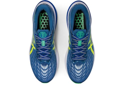 ASICS Men's GT-2000 11 Running Shoes, 7.5, Azure/Lemon Spark