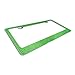 BLVD-LPF OBEY YOUR LUXURY Popular Bling 7 Row Crystal Metal Chrome License Plate Frame with Screw Caps (1, Green)