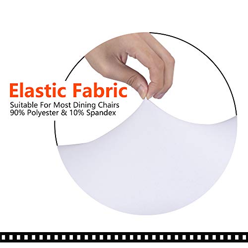 Image of SARAFLORA White Office Chair Covers Stretch Washable Computer Chair Slipcovers for Universal Rotating Boss Chair Middle Size