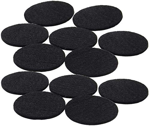Mromax 50Mm Dia Furniture Pads Adhesive Felt Pads Meter 3Mm Thick Round Black 12Pcs