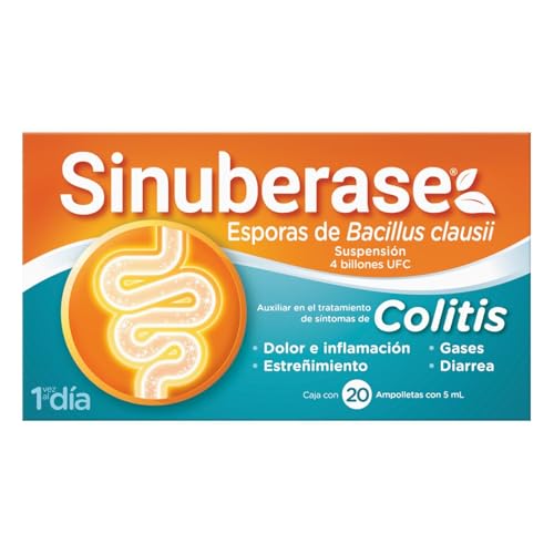 La Mejor Recopilación de Estomaquil los preferidos por los clientes. 41 Sinuberase Probióticos en Suspensión Bacillus Clausii 4 Billones UFC 20 Ampolletas de 5 ml. Alivio Prolongado para la Colitis, Desde la Raíz. Alivio de los Síntomas como Dolor,...