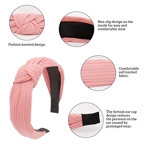 Misuporve Knotted Headbands For Women Girls Wide Headbands Cloth Headband Top Cross Knot Head Bands For Women’s Hair Band Fashion Thick Turban Headband Hair Hoop 3 Pcs #TOP4