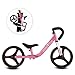 smarTrike Folding Toddler Balance Bike + Free Safety Gear for 2,3,4,5 Years Old - Lightweight & Adjustable Kids Balance Bike, Pink