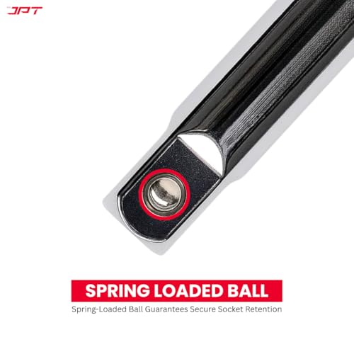 Image of JPT Heavy-Duty 1 /2 inch Drive 3Pcs Socket Handle Set | T-Handle, L-Handle & Extension Bar | Heat-Treated Cr-V Steel | High Torque Wrench Set for Automotive and home Repairs