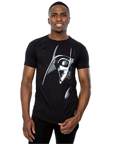 Star Wars hombre Darth Vader Face Camiseta Medium Negro
