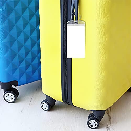 10 Pcs Cruise Luggage Tag Holders with Zip Seal & Steel Loops, Clear Waterproof Luggage Tags for Travel Vacation Accessories Princess Cruises Carnival P&0 MSC
