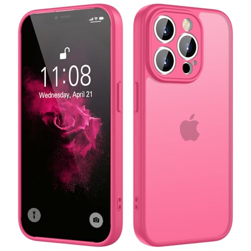 Coque iPhone 13 Pro antichoc rose rouge finie la peur des chutes