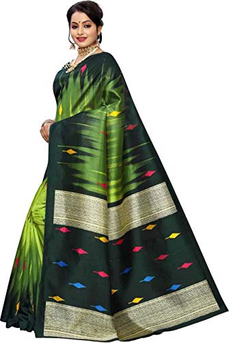 Image of 7 Colours Women's Mysore Silk Saree With Blouse Piece