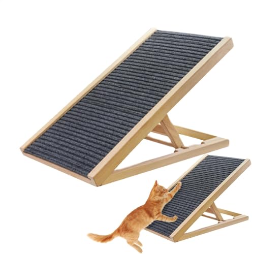 猫のスクラッチランプ、猫のスクラッチボード | 多機能の子猫のスクラッチパッド犬の階段 - 木の子猫のラッダース家の屋内での使用のための滑り止めペットのカウチランプ