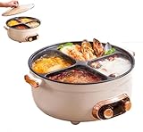 Pentola elettrica multifunzione a quattro griglie, grande capacità da 7 litri, pentola, fornello elettrico integrato for la cucina di casa e for le feste in