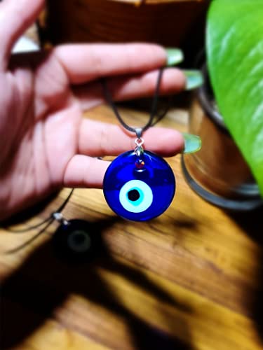 Long tiantian Evil Eye Necklace for Women Evil Eye Pendant Protection Necklaces for Men Leather Rope Glass Inspirational Jewelry Lucky Amulet Necklace Trendy Gifts for Friends3