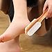 Aisilk Natural Soft Bristle Foot Brush and Pumice Stone Combo with Wooden Handle, Exfoliator Pedicures Calluses Dead Dry Skin Remover Scrubber Scrub Brush for Shower Massage SPA Sauna