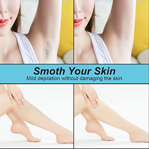 Riousv Crystal Hair Eraser, Crystal Hair Remover Painless Exfoliation, Hair Removal Tool For Arms Legs And Back, Portable Mild Hair Remover, Reusable & Washable - Blue #TOP2