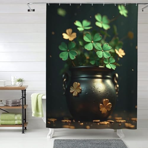 Rideau de douche botanique vert 152x183 cm lavable en machine n° 43